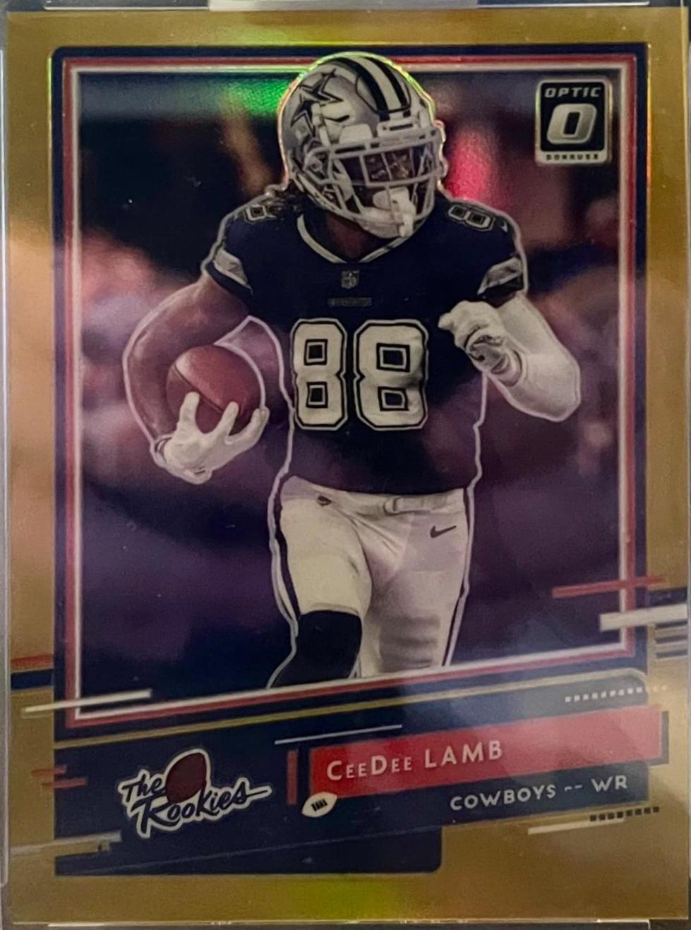 2020 Panini Donruss Optic The Rookies Ceedee Lamb The Rookies Gold #TR-CL card