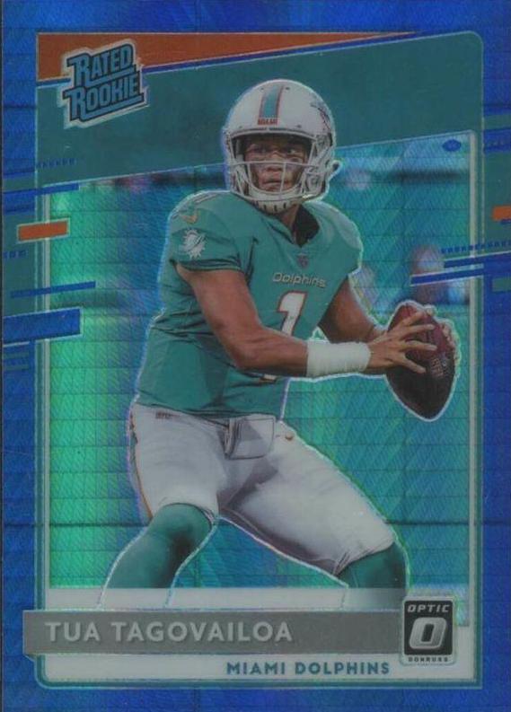 2020 Panini Donruss Optic Tua Tagovailoa [Blue Hyper] #152 card