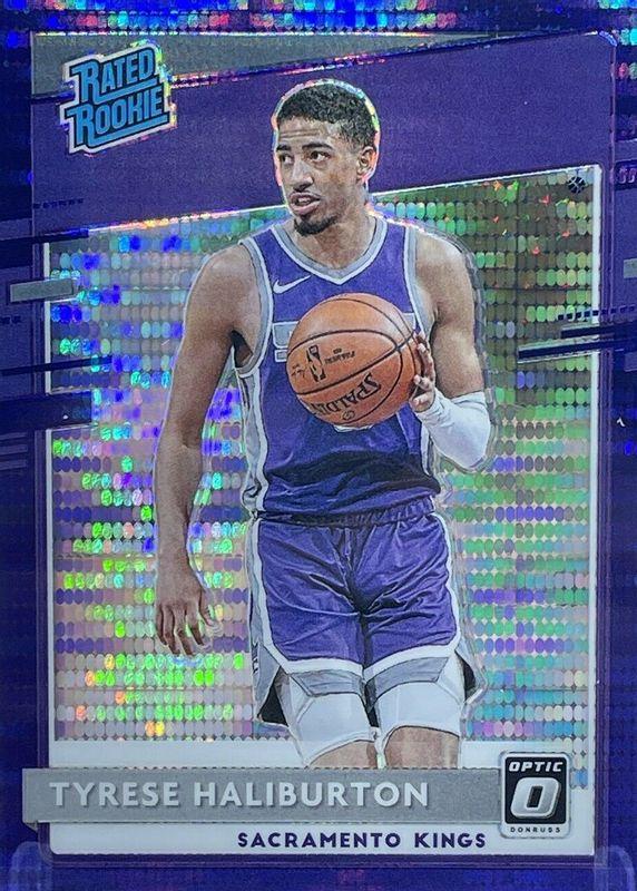 2020 Panini Donruss Optic Tyrese Haliburton [Purple Pulsar] #162 card