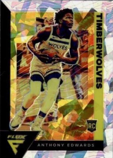 2020 Panini Flux Anthony Edwards [Fanatics Cracked Ice] #202 card
