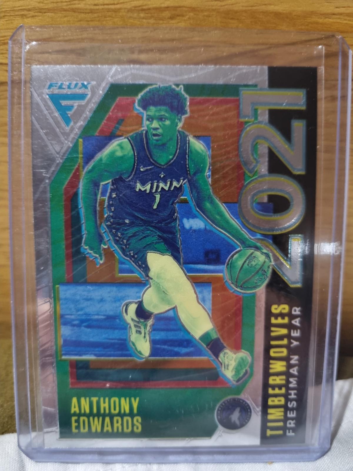 2020 Panini Flux Freshman Year Anthony Edwards #3 card