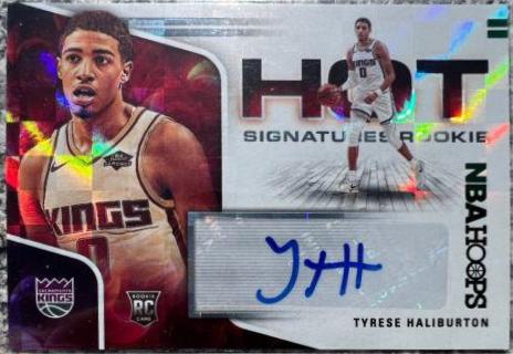2020 Panini Hoops Hot Signatures Tyrese Haliburton #HR-TYR card