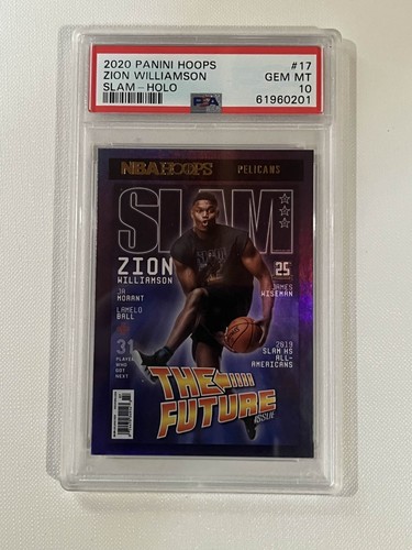 2020 Panini Hoops SLAM Zion Williamson [Holo] #17 card
