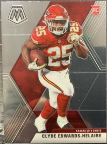 2020 Panini Mosaic Clyde Edwards Helaire #212 card
