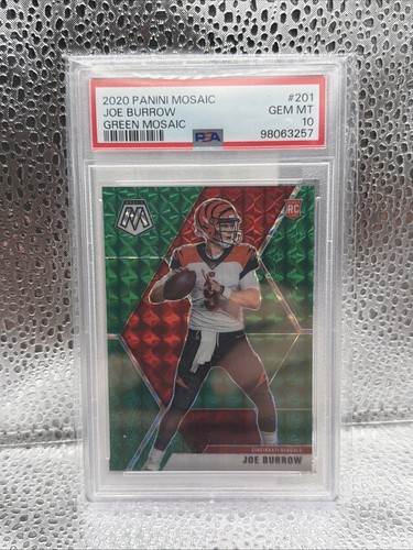 2020 Panini Mosaic Joe Burrow [Green Mosaic] #201 card