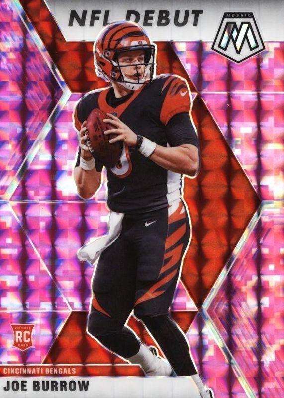 2020 Panini Mosaic Joe Burrow [Pink] #261 card