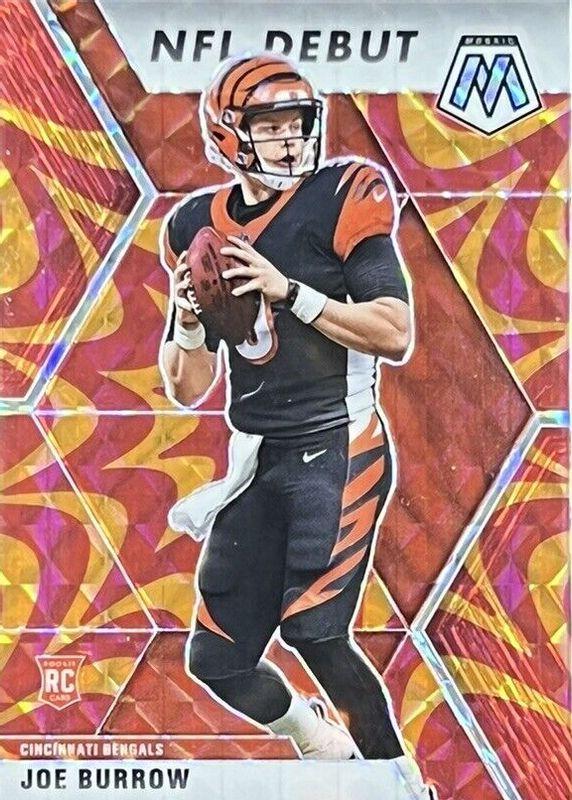 2020 Panini Mosaic Joe Burrow [Reactive Gold] #261 card