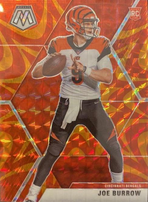 2020 Panini Mosaic Joe Burrow [Reactive Orange] #201 card