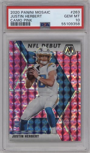 2020 Panini Mosaic Justin Herbert [Pink] #263 card