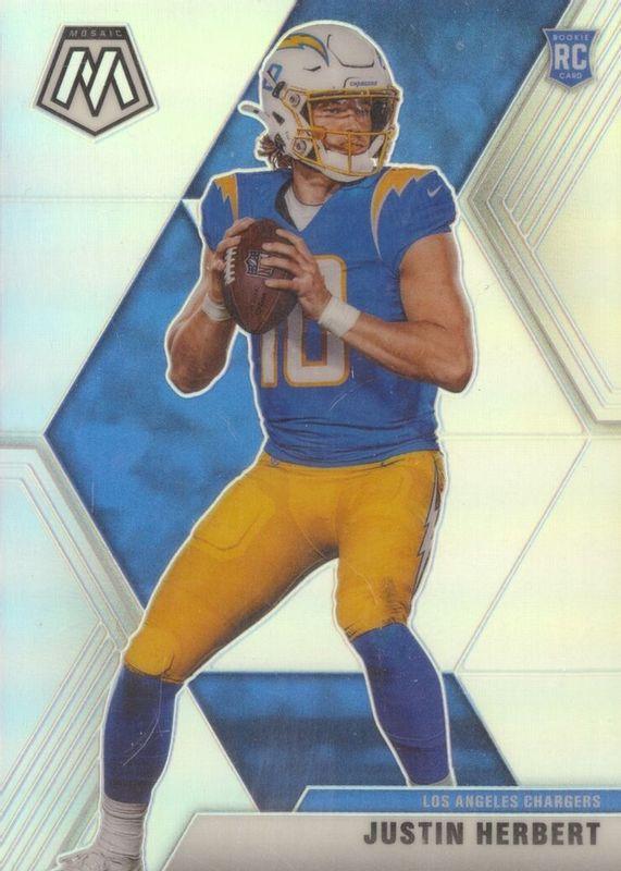 2020 Panini Mosaic Justin Herbert [Silver Prizm] #204 card