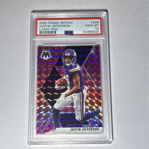 2020 Panini Mosaic Justin Jefferson [Camo Pink] #209 card