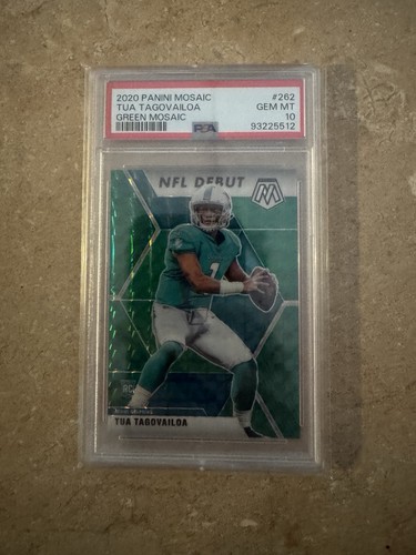2020 Panini Mosaic Tua Tagovailoa [Green Mosaic] #262 card