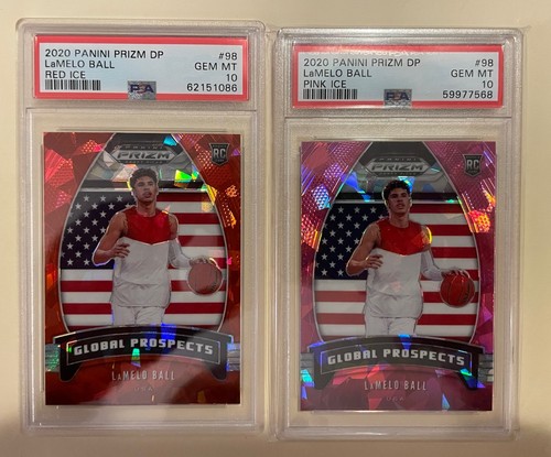 2020 Panini Prizm Draft Picks LaMelo Ball [Red Ice] #98 card