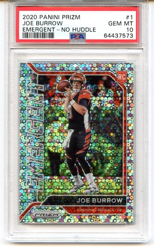 2020 Panini Prizm Emergent Joe Burrow [No Huddle] #1 card