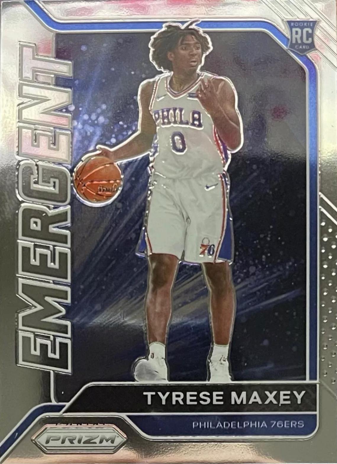 2020 Panini Prizm Emergent Tyrese Maxey #24 card
