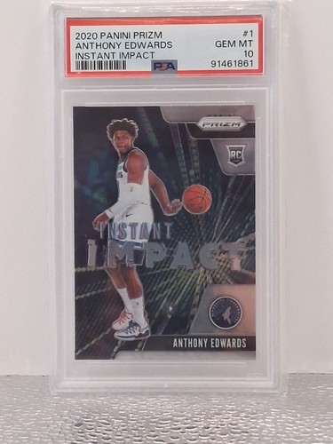 2020 Panini Prizm Instant Impact Anthony Edwards #1 card