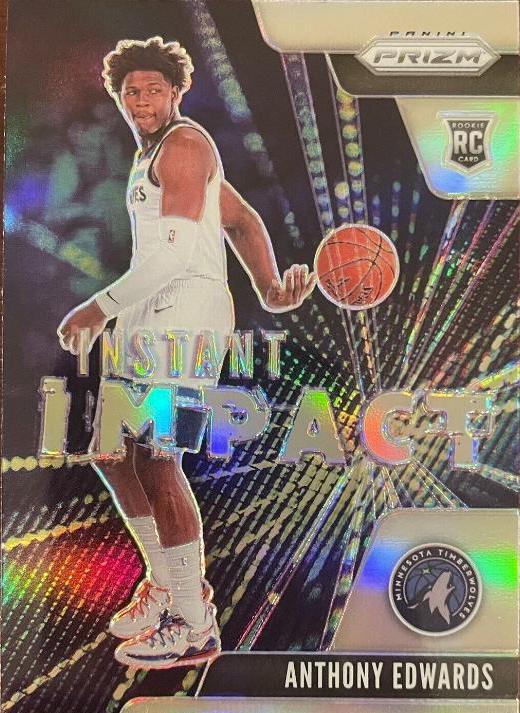 2020 Panini Prizm Instant Impact Anthony Edwards [Silver] #1 card
