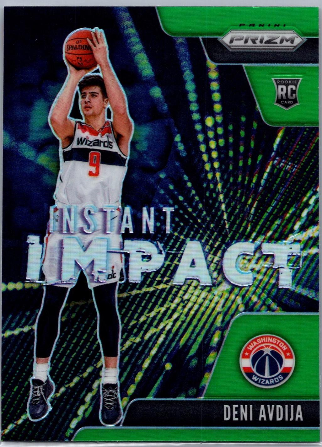 2020 Panini Prizm Instant Impact Deni Avdija [Green] #25 card
