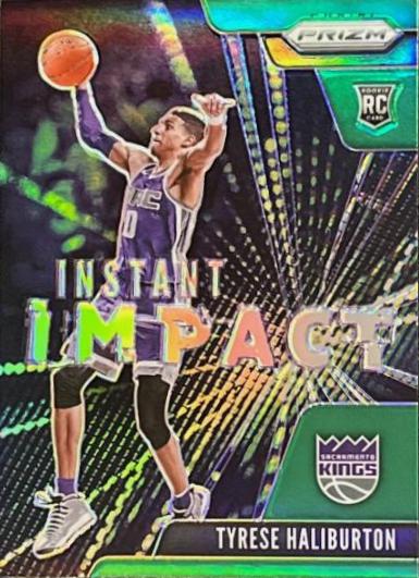 2020 Panini Prizm Instant Impact Tyrese Haliburton [Green] #9 card