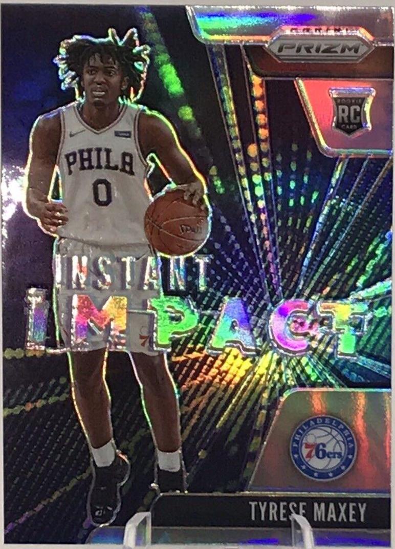 2020 Panini Prizm Instant Impact Tyrese Maxey [Silver] #16 card
