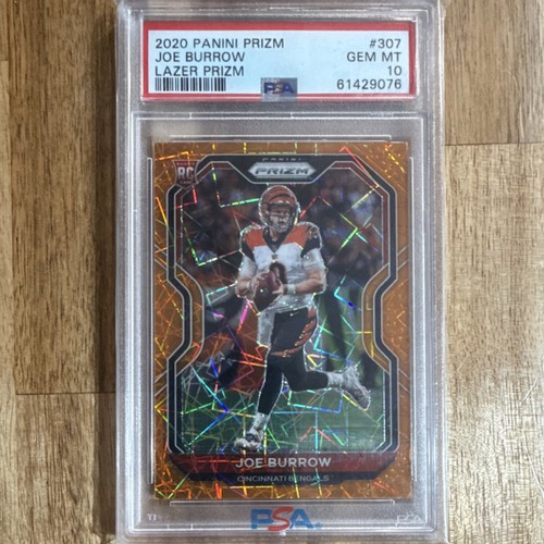 2020 Panini Prizm Joe Burrow [Orange Lazer] #307 card