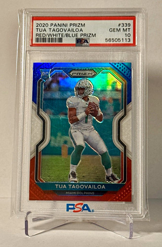2020 Panini Prizm Tua Tagovailoa [Red White and Blue] #339 card