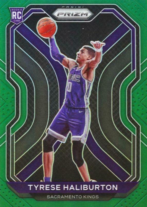 2020 Panini Prizm Tyrese Haliburton [Green Prizm] #262 card
