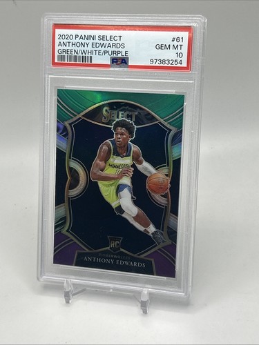 2020 Panini Select Anthony Edwards [Green White Purple] #61 card
