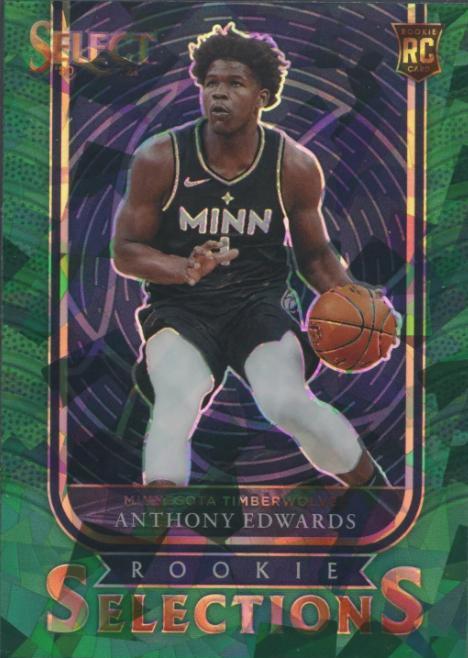 2020 Panini Select Rookie Selections Anthony Edwards [Green] #5 card