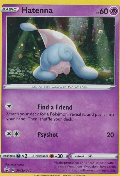 2020 Promo Hatenna #SWSH040 card