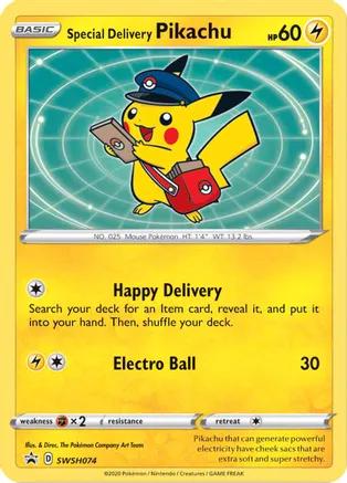 2020 Promo Special Delivery Pikachu #SWSH074 card