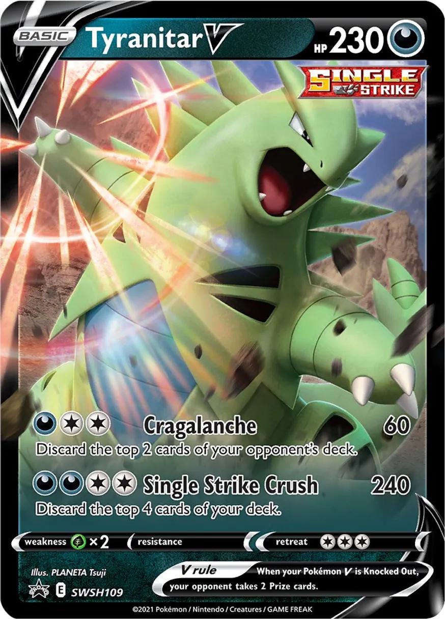 2020 Promo Tyranitar V #SWSH109 card