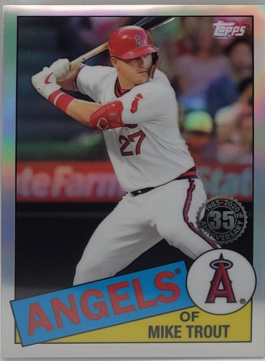 2020 Topps Chrome 1985 Mike Trout #85TC-1 card