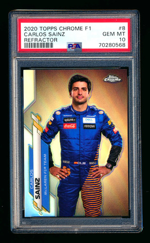 2020 Topps Chrome Formula 1 Carlos Sainz [Refractor] #8 card