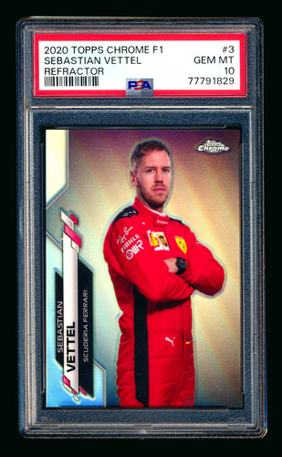 2020 Topps Chrome Formula 1 Sebastian Vettel [Refractor] #3 card