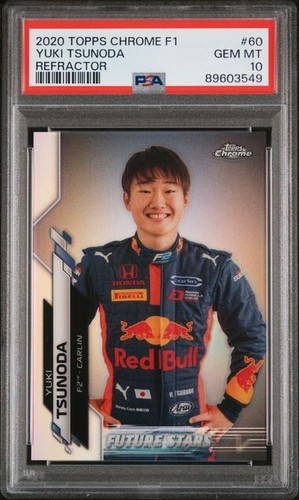 2020 Topps Chrome Formula 1 Yuki Tsunoda [Refractor] #60 card