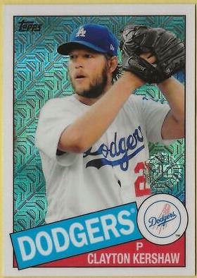 2020 Topps Chrome Silver Pack 1985 Clayton Kershaw #85C-18 card