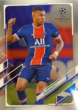 2020 Topps Chrome UEFA Champions League Kylian Mbappe #95 card