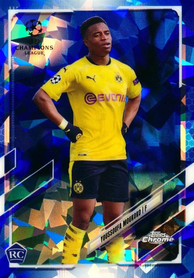 2020 Topps Chrome UEFA Champions League Sapphire Youssoufa Moukoko #55 card