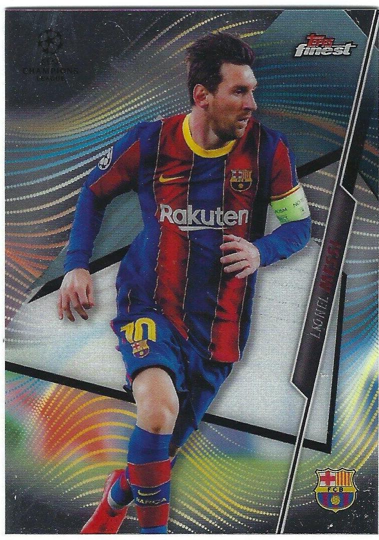 2020 Topps Finest UEFA Champions League Lionel Messi #100 card