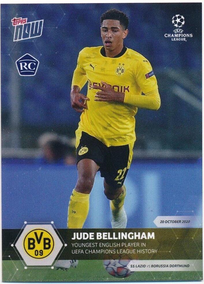 2020 Topps Now UEFA Champions League Jude Bellingham #2 card