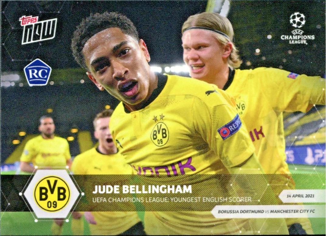 2020 Topps Now UEFA Champions League Jude Bellingham #65 card
