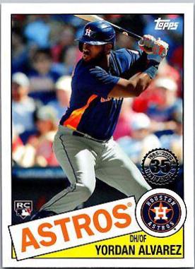2020 Topps Update 1985 35th Anniversary Yordan Alvarez #85TB-18 card