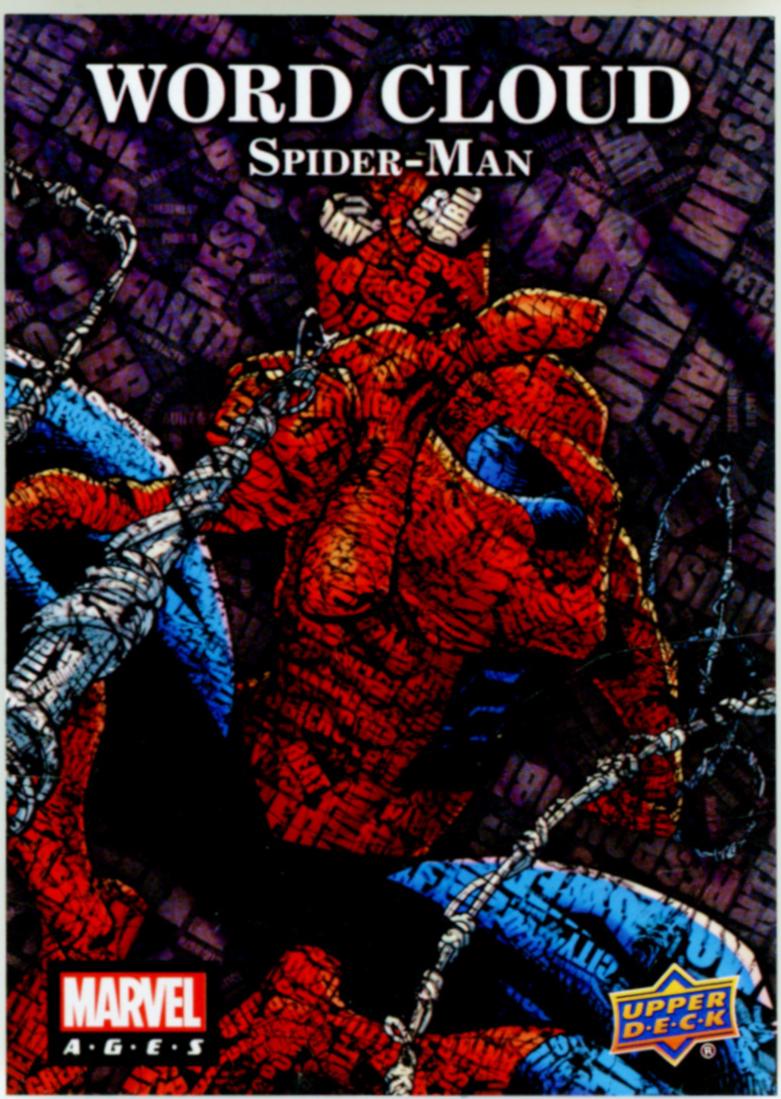 2021 2020 Upper Deck Ages Word Cloud Spider-Man #WC-1 card
