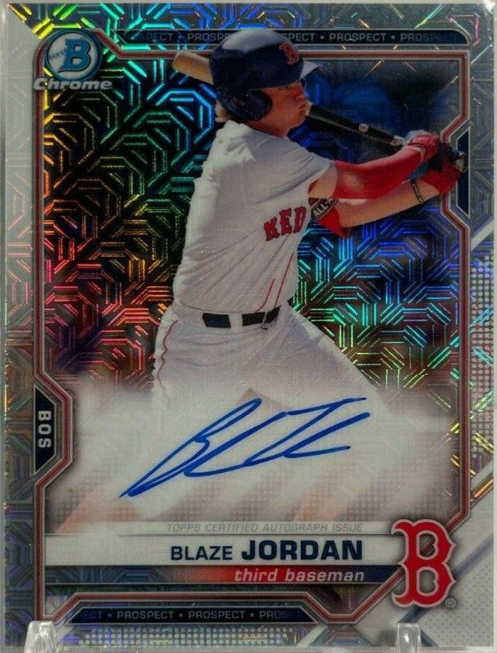 2021 Bowman Chrome Mega Box Mojo Autographs Blaze Jordan #BMA-BJ card