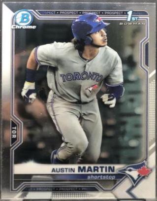 2021 Bowman Chrome Prospects Austin Martin #BCP-87 card