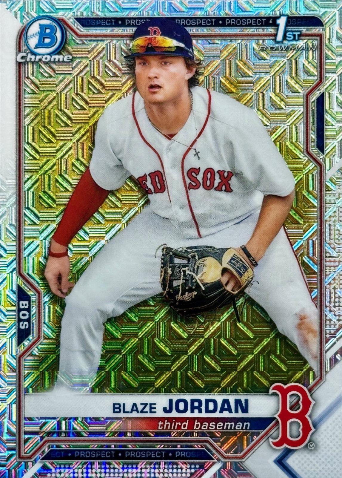 2021 Bowman Chrome Prospects Blaze Jordan [Mega Box Mojo] #BCP-71 card
