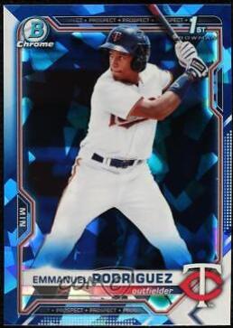 2021 Bowman Chrome Sapphire Prospects Emmanuel Rodriguez #BCP-207 card