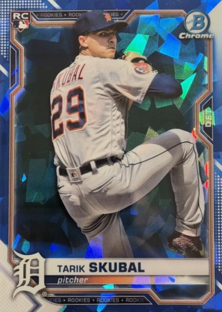 2021 Bowman Chrome Sapphire Tarik Skubal #28 card