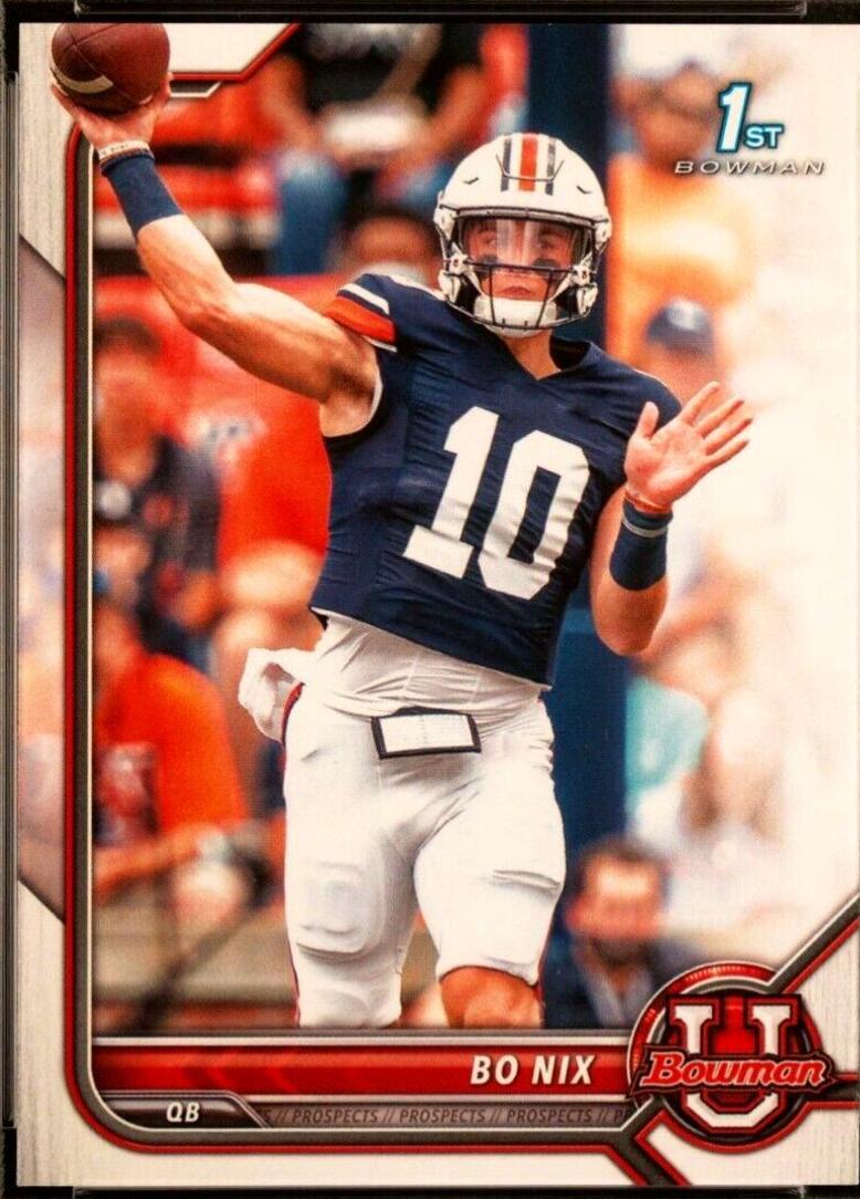 2021 Bowman University Bo Nix [Paper Prospects] #8 card